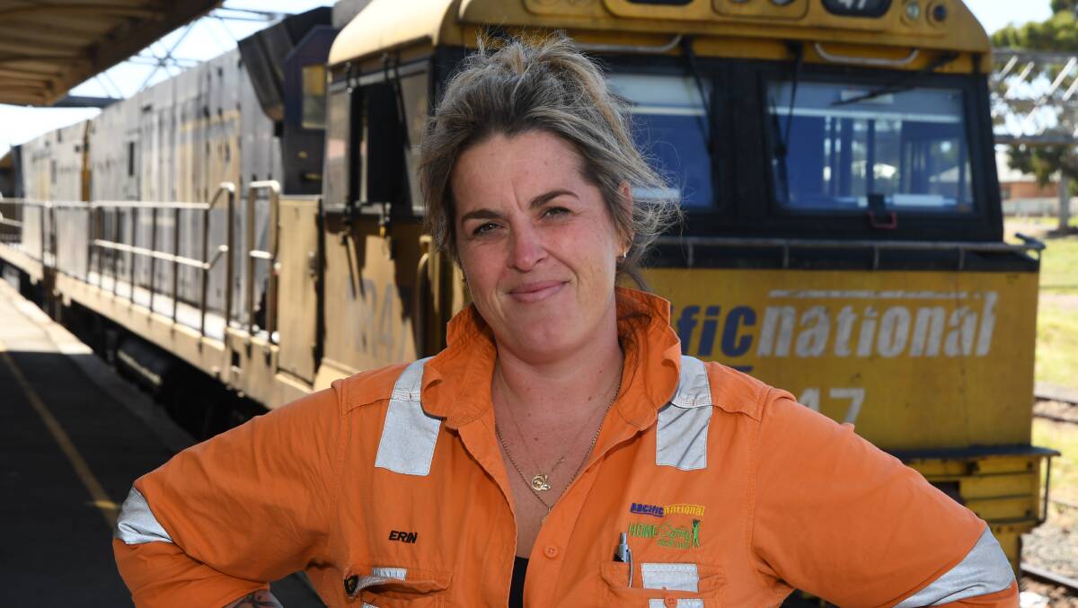HISTORY: Erin Devenish is the region's first fully-licenced female intermodal train driver. Picture: ALEX DALZIEL