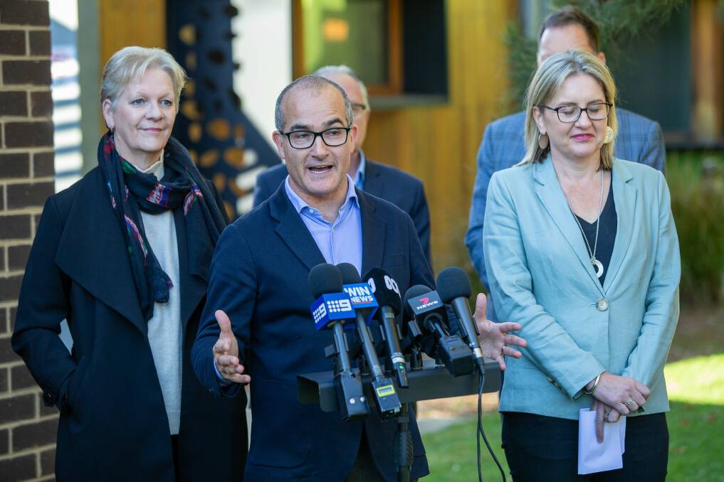 James Merlino talks to the media earlier this year. A standalone quarantine centre for Victoria has taken a step forward, with the federal government handing a memorandum of understanding to the state. Picture: PETER WEAVING