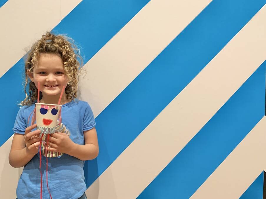 CREATIVE: Matilda Vinnell, 6 explores her creative side during the school holiday program at Bendigo Art Gallery. Pictures: ALLANAH SCIBERRAS