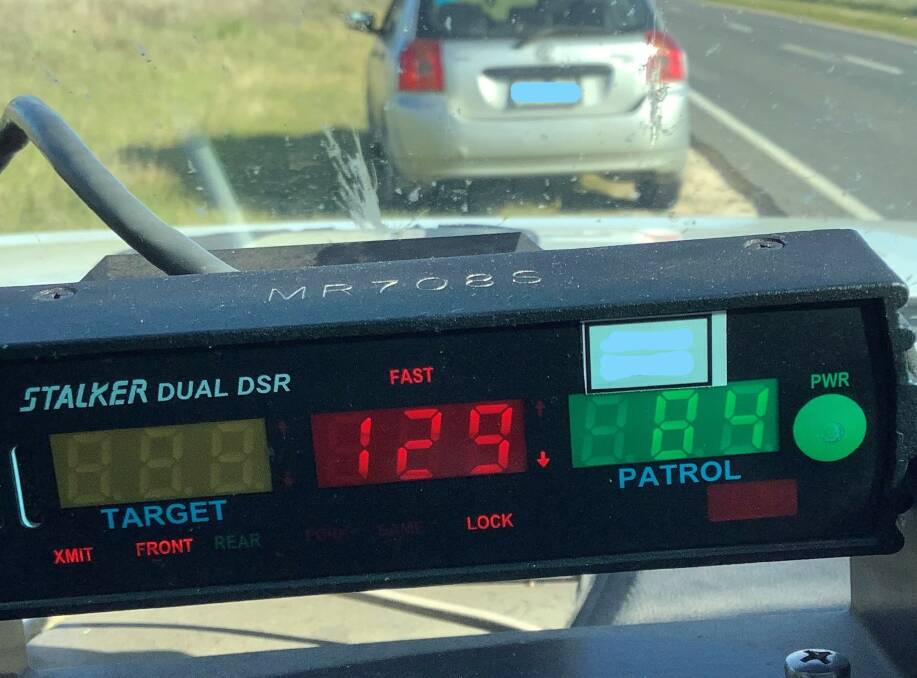 Police said the driver was detected travelling at 129km/h in the 100km/h zone. Picture: POLICE EYEWATCH