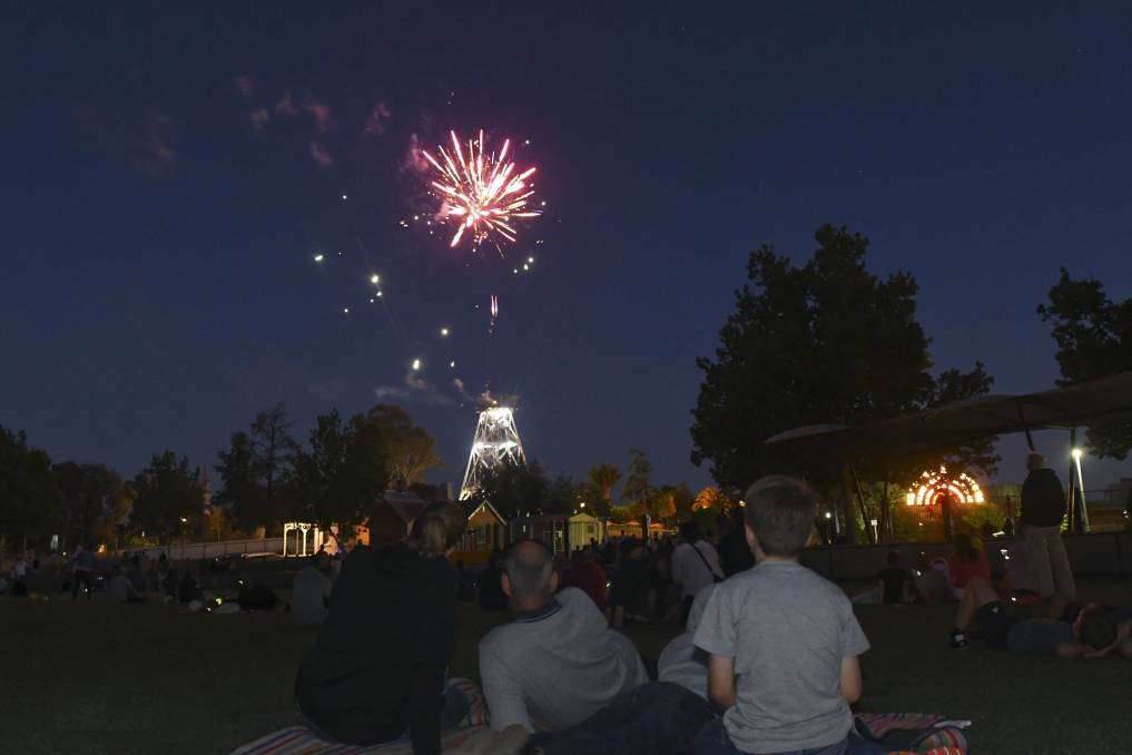 NYE family fireworks in Bendigo in 2019. Picture: NONI HYETT