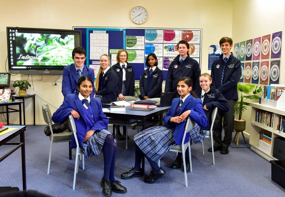 Creek Street Christian College year 11 students are the first in the region to begin the International Baccalaureate diploma program. Picture: BRENDAN McCARTHY