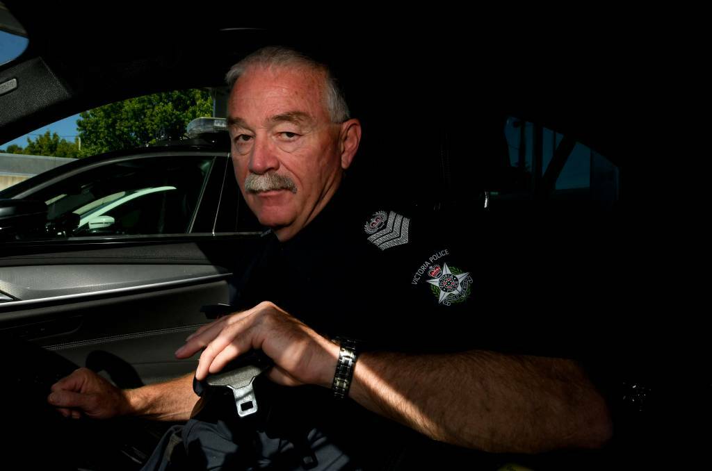  Bendigo Police Highway Patrol Senior Sergeant Ian Brooks. Picture: NONI HYETT