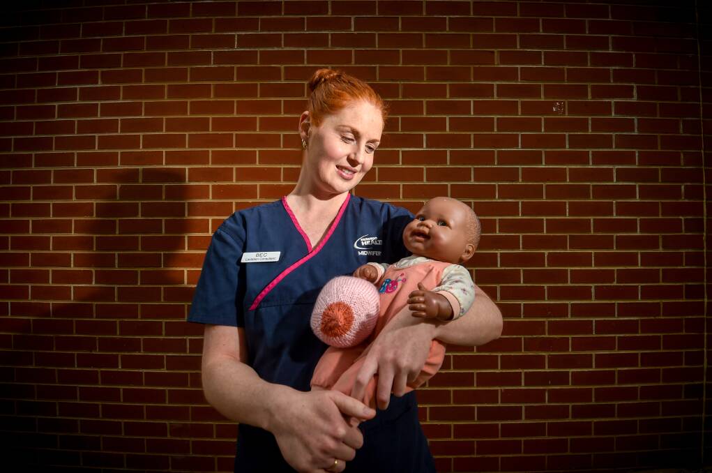 Bendigo Health lactation consultant Rebecca Keating says it is important to raise awareness and educate the wider community about the benefits of breastfeeding. Picture: DARREN HOWE