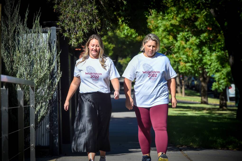 PUSH: Bendigo Bank local engagement officer Jessica Brawn, Lifeline Central Victoria and Mallee executive officer Lisa Renato and many community members will walk 20km for mental health. Picture: DARREN HOWE 