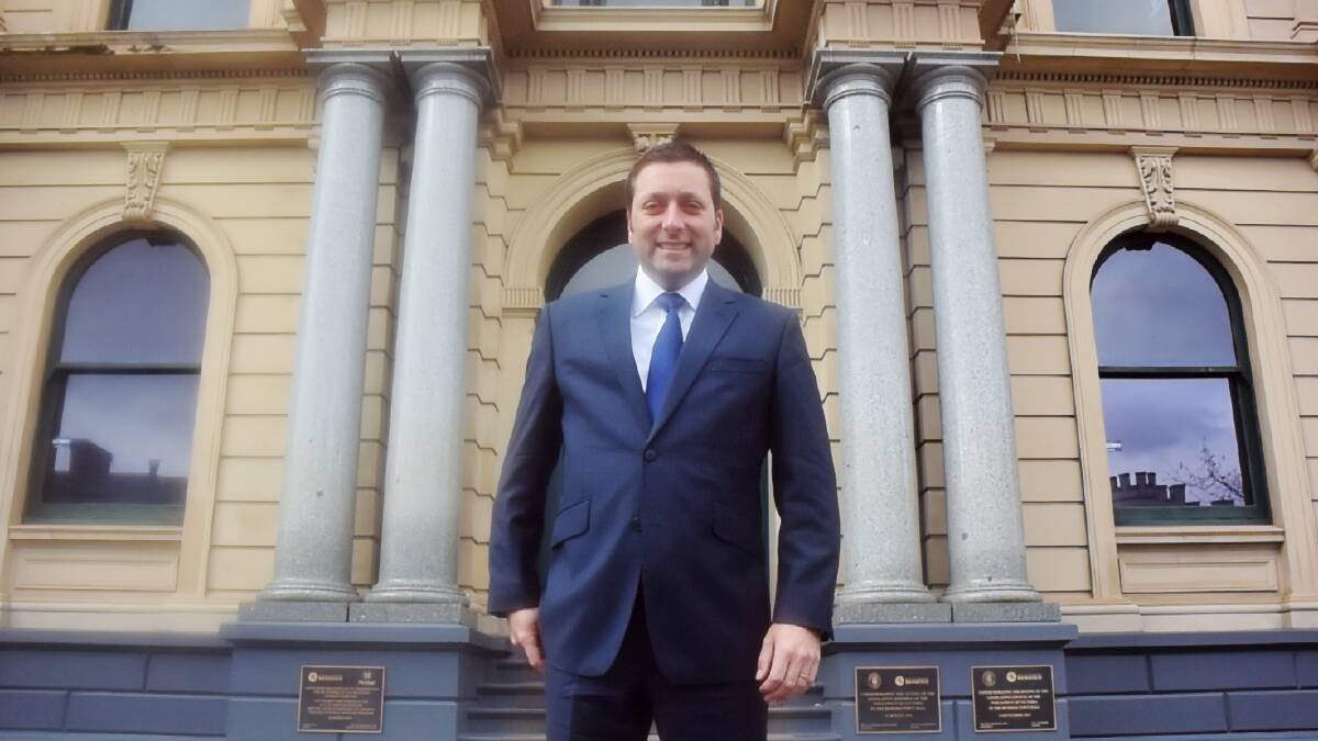 HE IS BACK: Former Victorian Opposition Leader Matthew Guy returns as leader. Picture: JOSEPH HINCHCLIFFE

