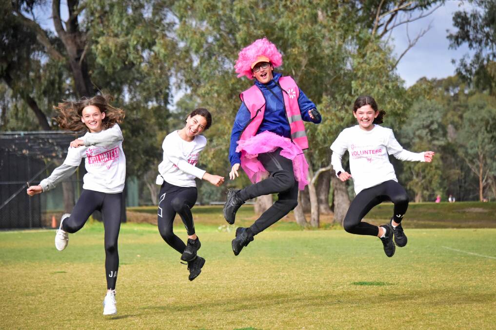 OUT IN FORCE: A stream of pink wound its way around Kennington Reservoir and Strathdale Park on Sunday as locals participated in the 2021 Mother's Day Classic. Photo: Brendan McCarthy