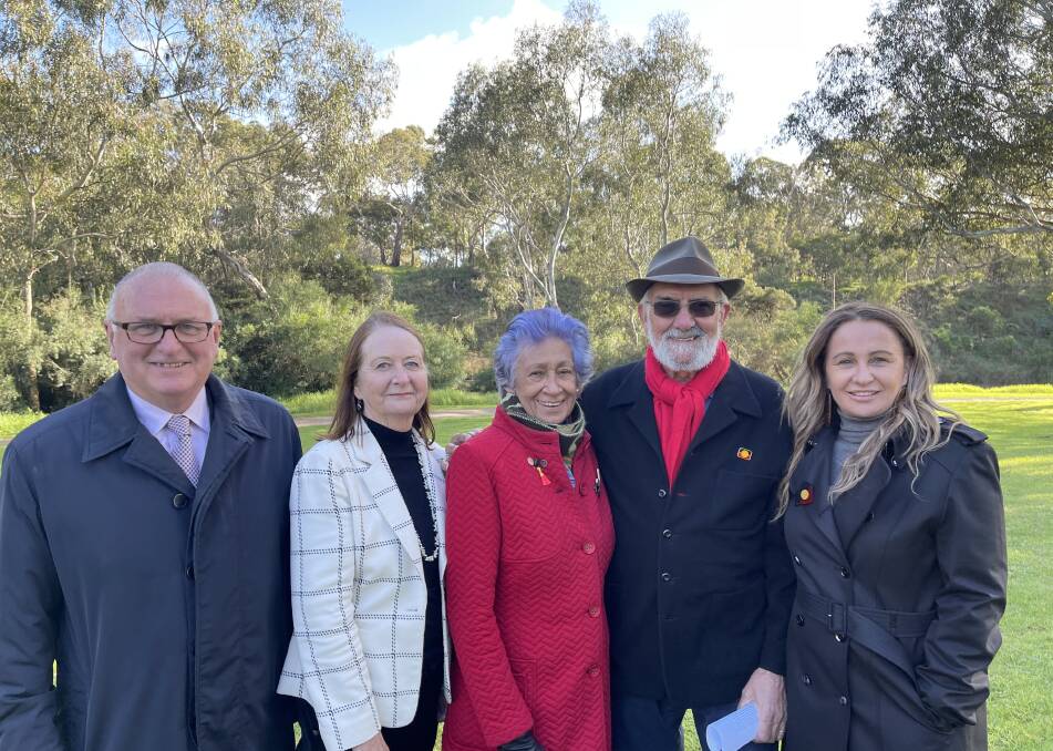 Caption: Yoo-rrook Justice Commission (right to left) Sue-Anne Hunter, Dr Wayne Atkinson, Chair Professor Eleanor Bourke, Distinguished Professor Maggie Walter and Professor the Honourable Kevin Bell AM QC. Picture: SUPPLIED 