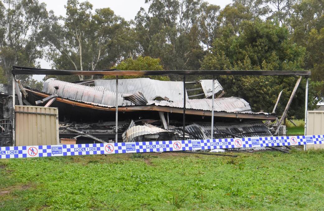 DESTROY: Ascot home completely gutted after fire rips through property. Picture: DARREN HOWE