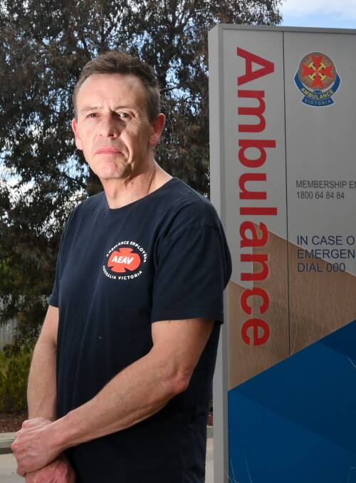 AEAV secretary Brett Adie said "significant change" was needed within Ambulance Victoria. Picture: NONI HYETT