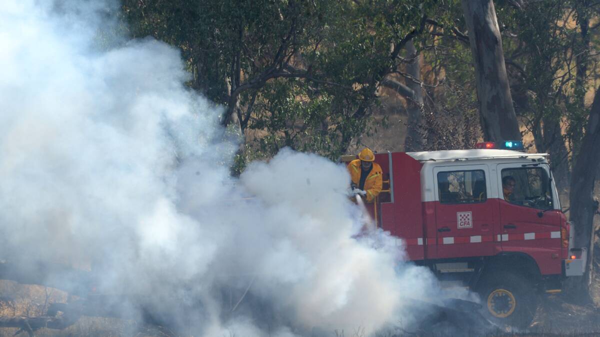 Grass fire in Harcourt earlier this year. Picture: DARREN HOWE