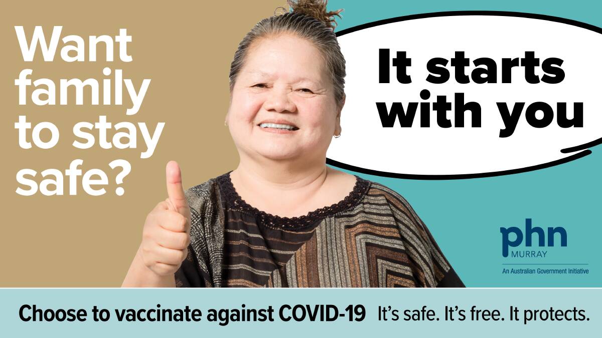 The "It starts with you" campaign focuses on the choice to vaccinate. Picture: SUPPLIED