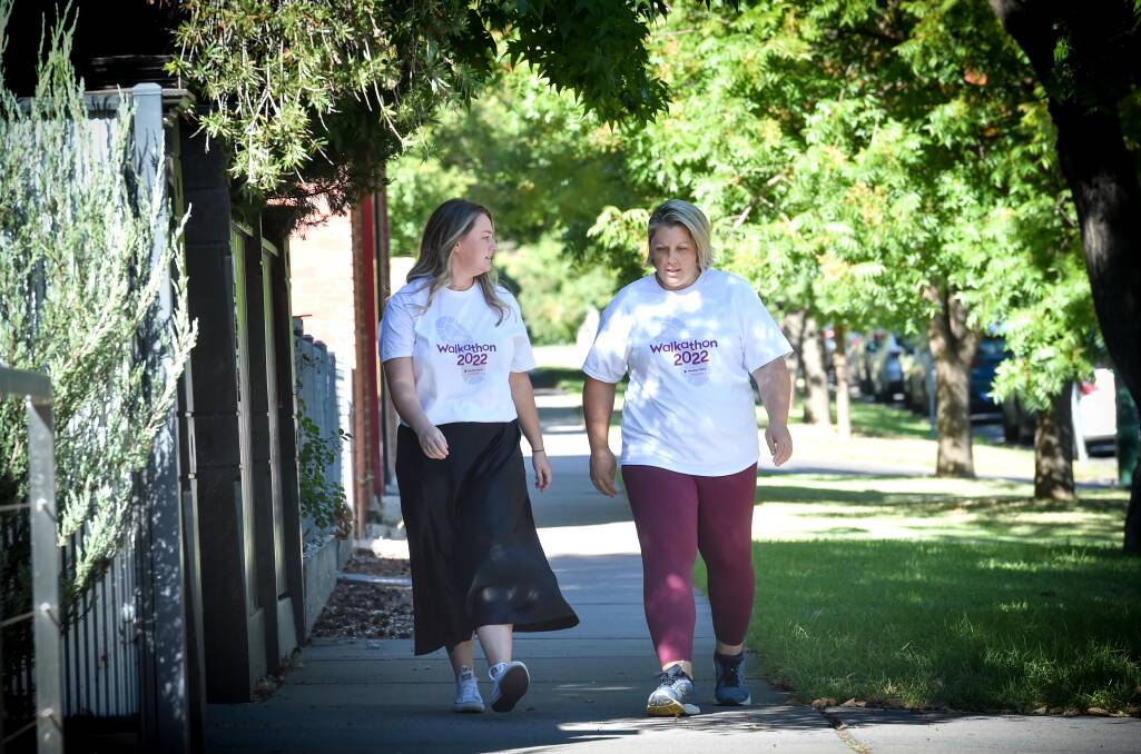 PUSH: Bendigo Bank local engagement officer Jessica Brawn, Lifeline Central Victoria and Mallee executive officer Lisa Renato and many community members will walk 20km for mental health. Picture: DARREN HOWE 