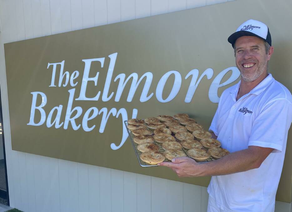 GOLD PRIZE: Elmore Bakery co-owner Nathan Bowes with the gold prize winning prize. Picture: SUPPLIED