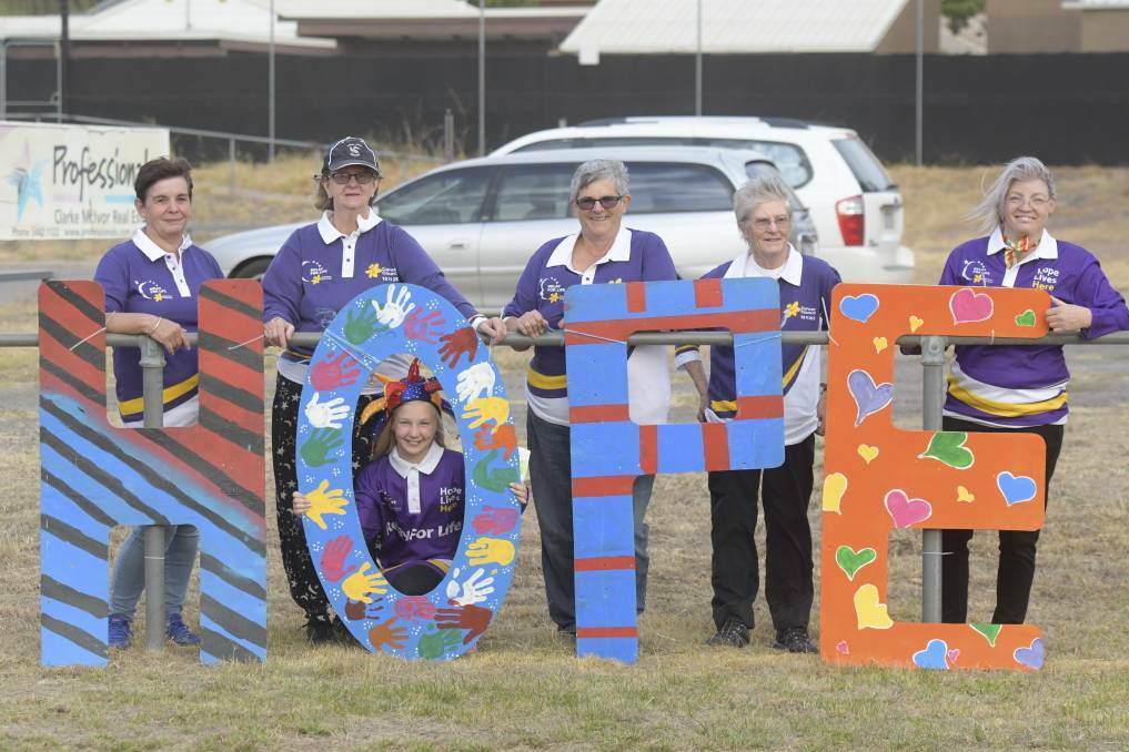 Relay For Life 2019 with Marg Wright, Pam Penno, Jessi Harvey, Marylin Tangey, Carol Donne and Bronwyn Foran. Picture: NONI HYETT