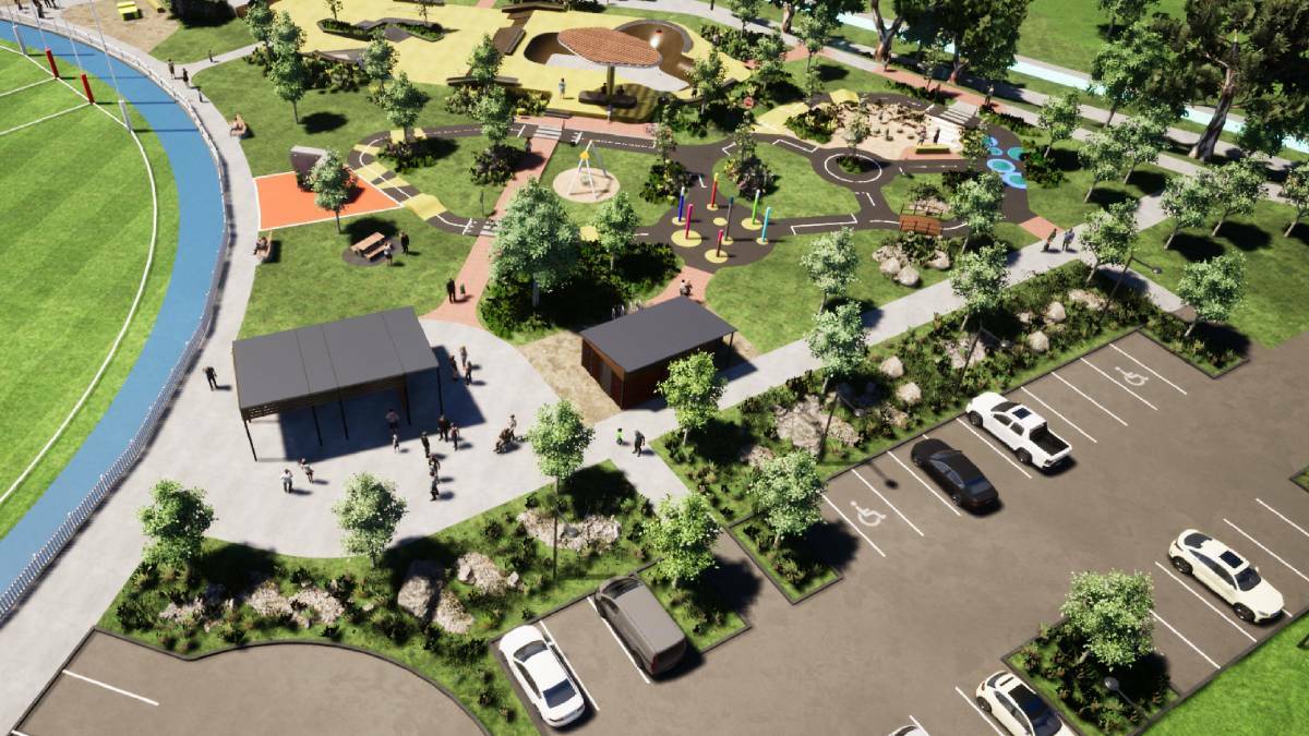 Artist impression of the second stage of the Ewing Park Recreation Precinct.
