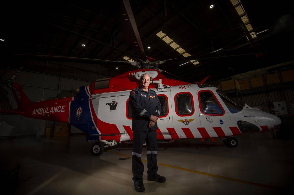 END OF AN ERA: MICA flight paramedic Justin Nunan is retiring on Sunday. Picture: DARREN HOWE
