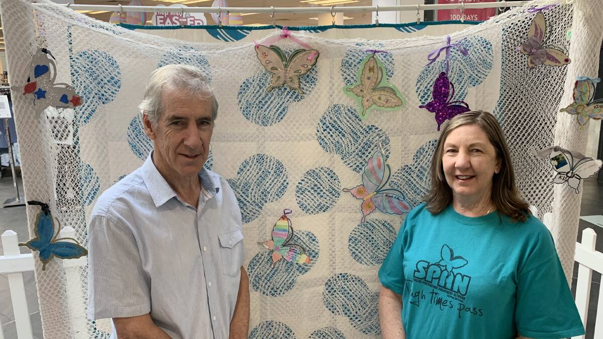 SPAN president Rod Flavell and secretary Alannah McGregor are inviting people to place a butterfly to honour loved ones and friends. Photo: Allanah Sciberras