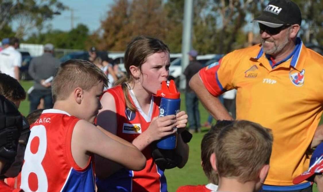 JOY: Abby Weir returned for St Arnaud Football Club recently. Picture: CONTRIBUTED