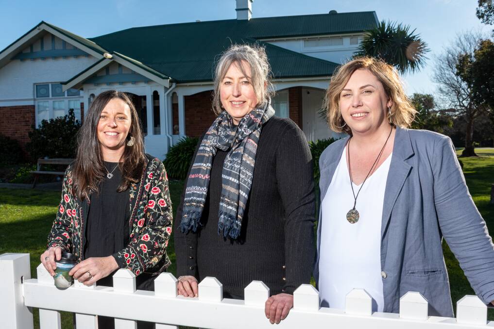 ENTREPRENEURIAL: Claire Fielding, Micheline Andrews and Angela Revell are proud to be representing Northern Tasmania. Picture Simon Sturzaker
