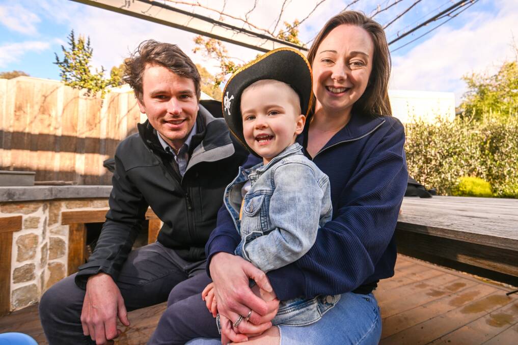 HELPING HAND: Quarry Hills' Ben, Georgia and Cass Coe - along with their son Nicholas - have spent 87 nights at Ronald McDonald House throughout Georgia's cancer treatment.