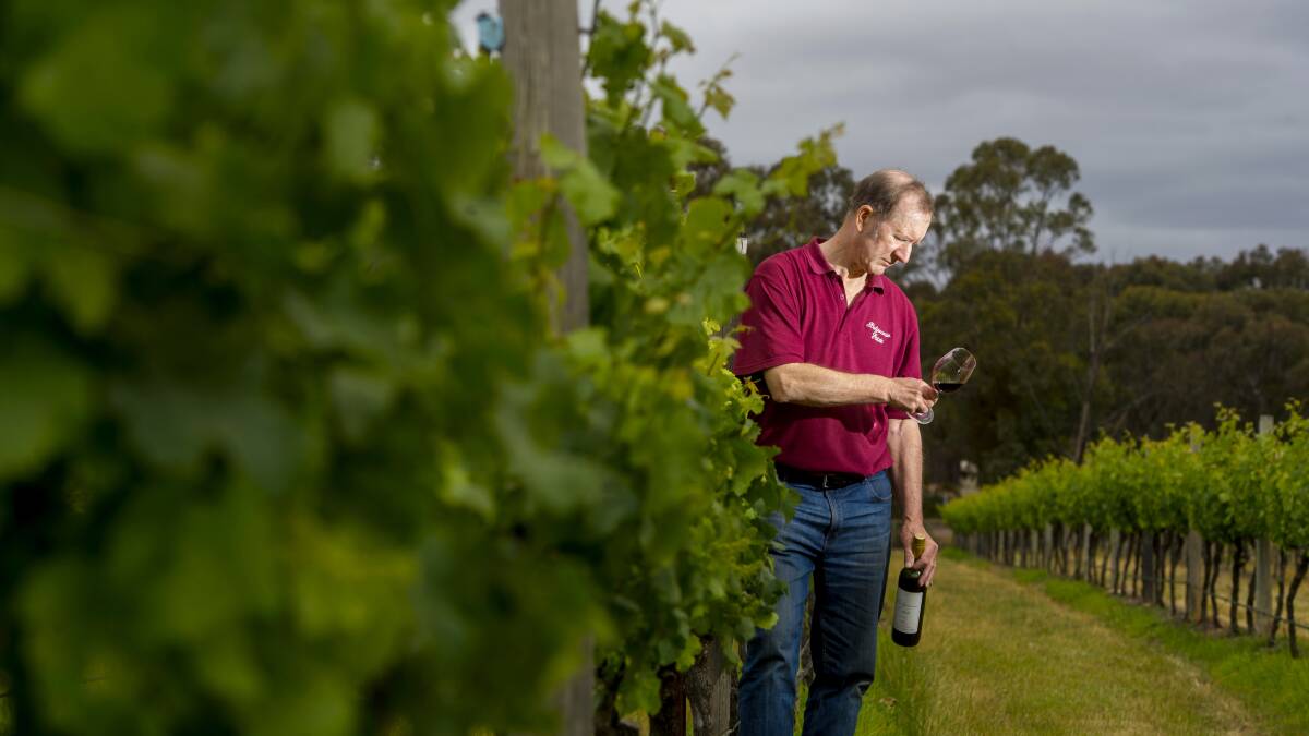 Balgownie Estate Bendigo head winemaker Tony Winespear. The venue had to turn away people from Melbourne at the weekend. Picture: DARREN HOWE