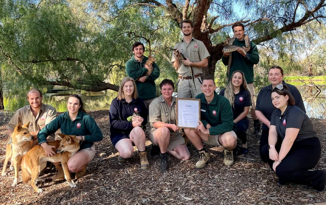 HONOURED: Kyabram Fauna Park staff and their friends celebrating the site's latest accolade. Picture: SUPPLIED