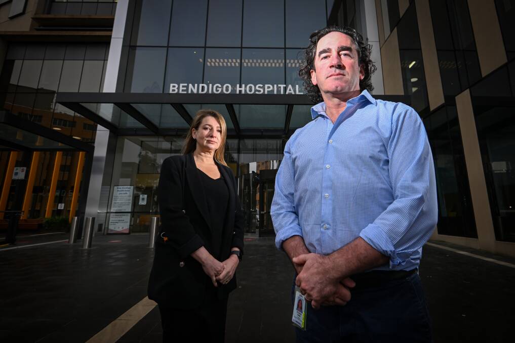 Bendigo Health chief people officer Andrea Noonan and emergency department director Simon Smith. Picture by Darren Howe