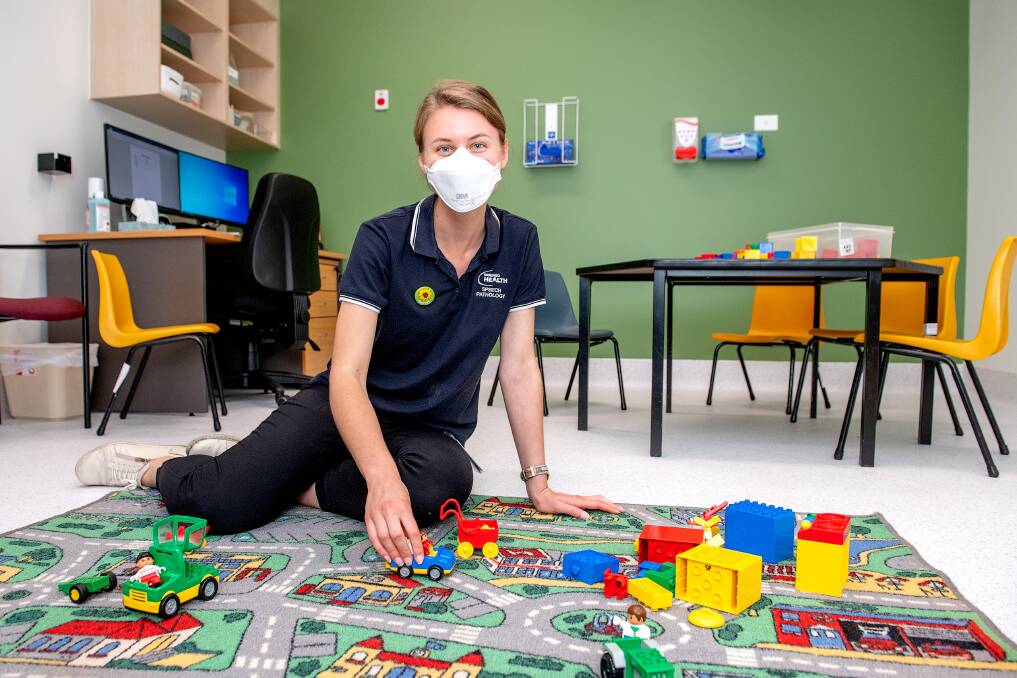 Bendigo Health speech pathologist Sarah Evans is one of the staff members who have moved into the new clinical services campus. Picture by Kate Monotti/Bendigo Health