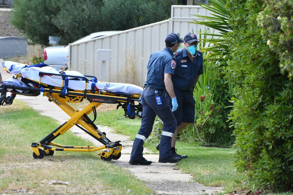 Ambulance Victoria said the male is believed to be in a stable condition and his injuries are not life threatening. Picture: NONI HYETT