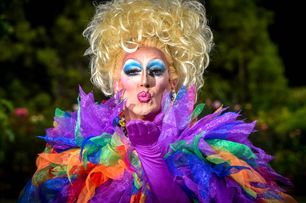 Bendigo drag queen Polly Filla will discuss their work at the lunch on March 11. Picture: DARREN HOWE