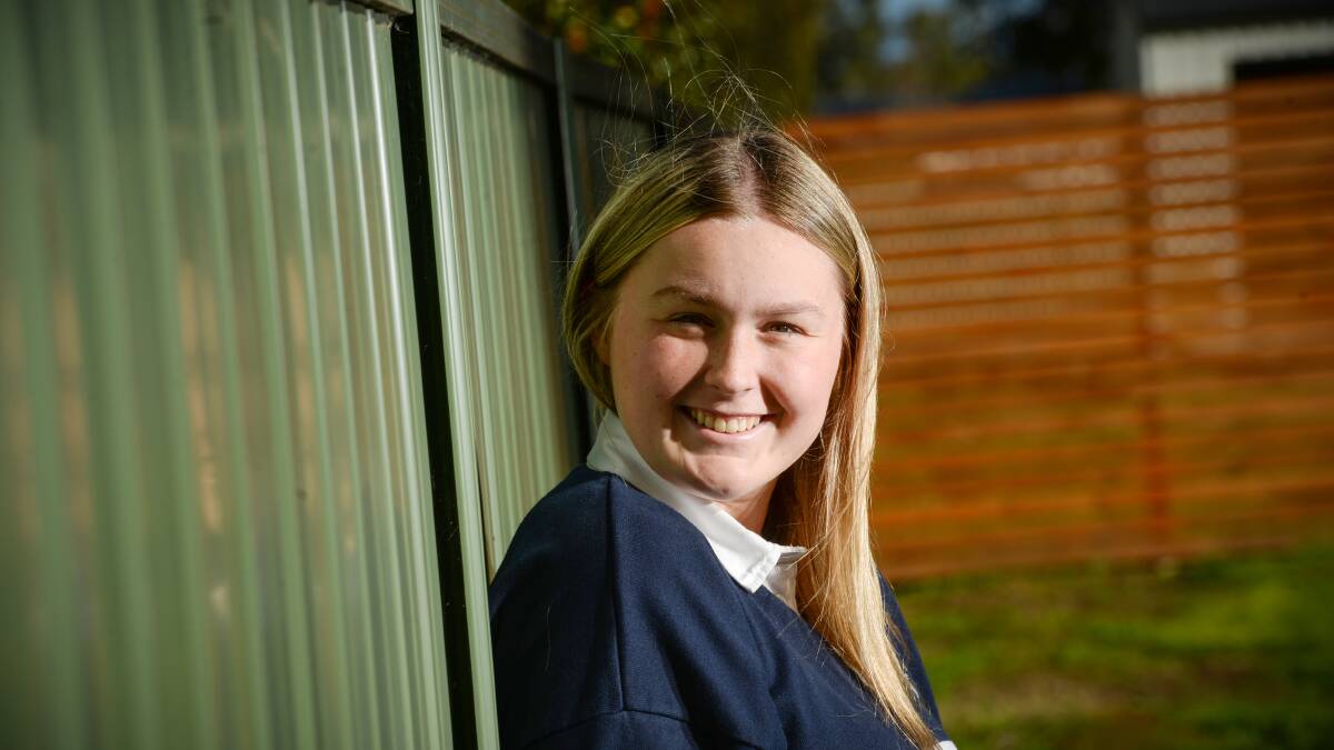 Victory Christian College student Alisha Rowden will study at La Trobe Bendigo next year thanks to an early offer. Picture: DARREN HOWE