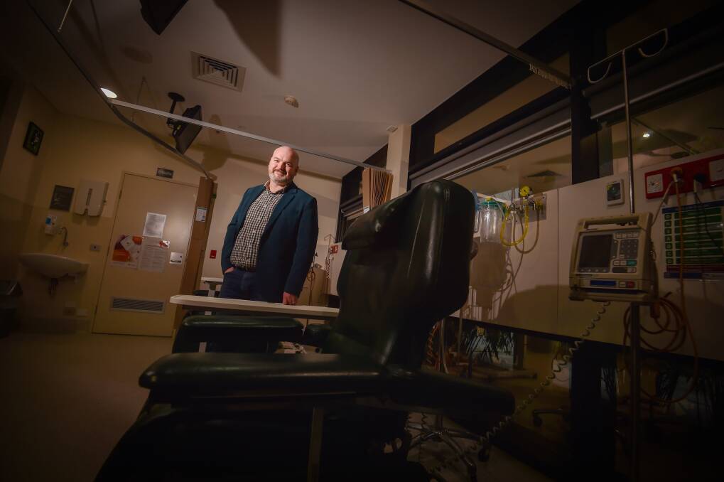Dr Cameron McLaren wants to make cancer treatment the best and most comfortable it can be in Bendigo. Picture by Darren Howe