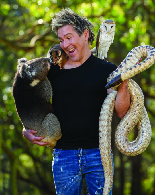 Chris with just a few of his animals. Pictures: SUPPLIED