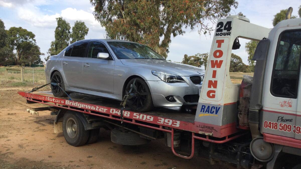 CAUGHT: a silver BMW was involved in two incidents of evading Police on the Loddon Valley Highway at high speed. Picture: BENDIGO EYEWATCH FACEBOOK