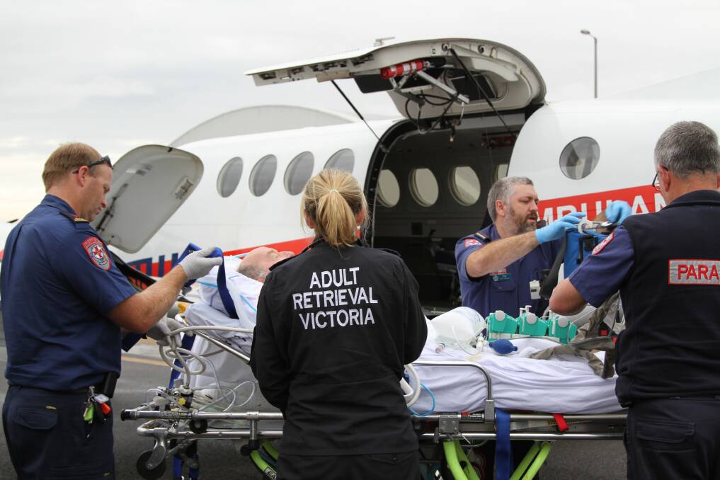 Adult Retrieval Victoria (ARV) crews in action. Picture by Ambulance Victoria.