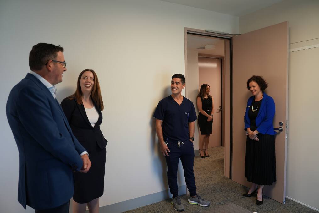 Premier Daniel Andrews, Ripon MP Martha Haylett getting a tour through the MDHS student accommodation with staff. Picture supplied