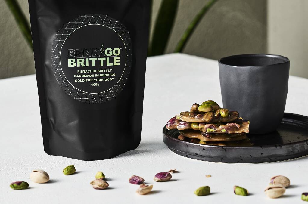 Bendigo Brittle has partnered with Hi-Fye Pistachios to create a new product. Picture: SUPPLIED