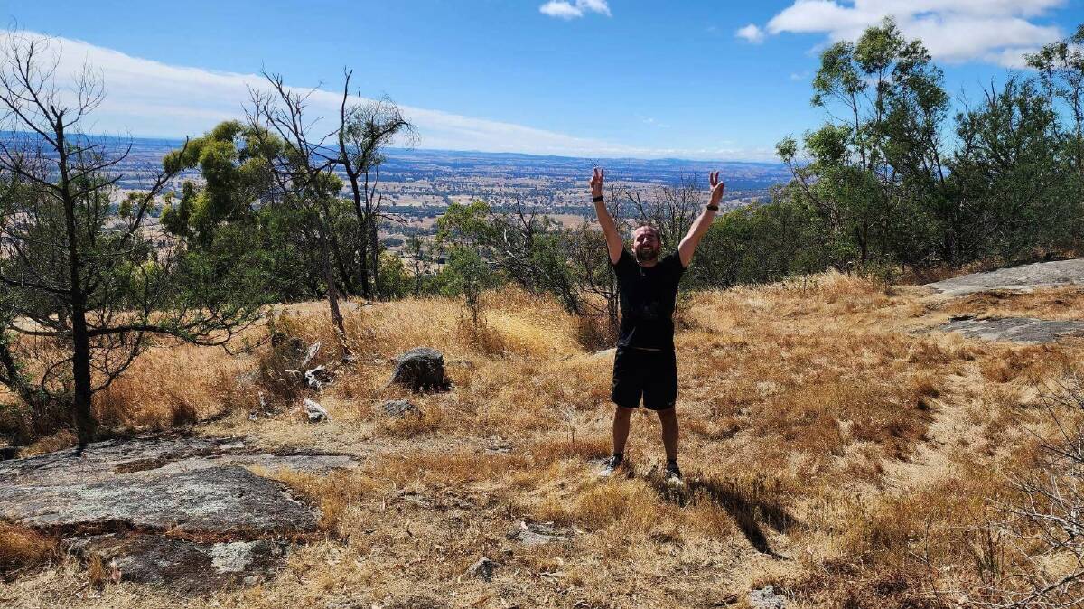 Rob ran from Spring Gully to Mount Alexander to raise money for the Black Dog Institute. Picture supplied