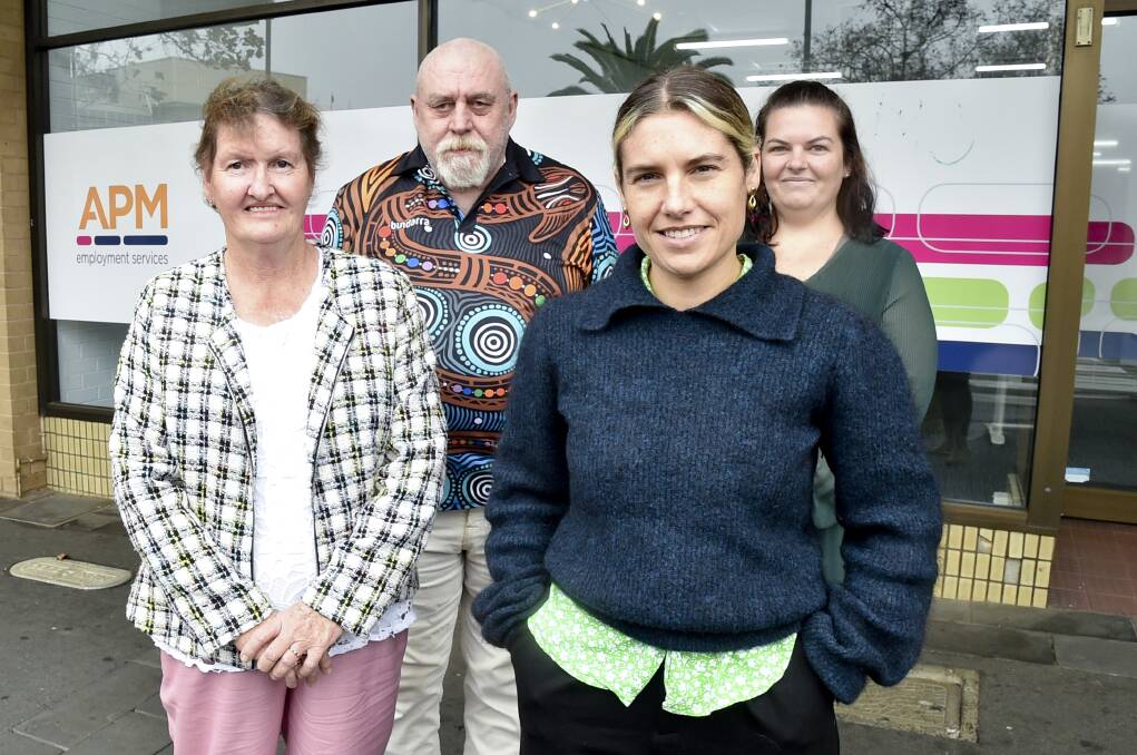 BACK ON FEET: Bonnie Elford, Mal Quigg, Lesley Diggle and Jess Booth. Picture: NONI HYETT