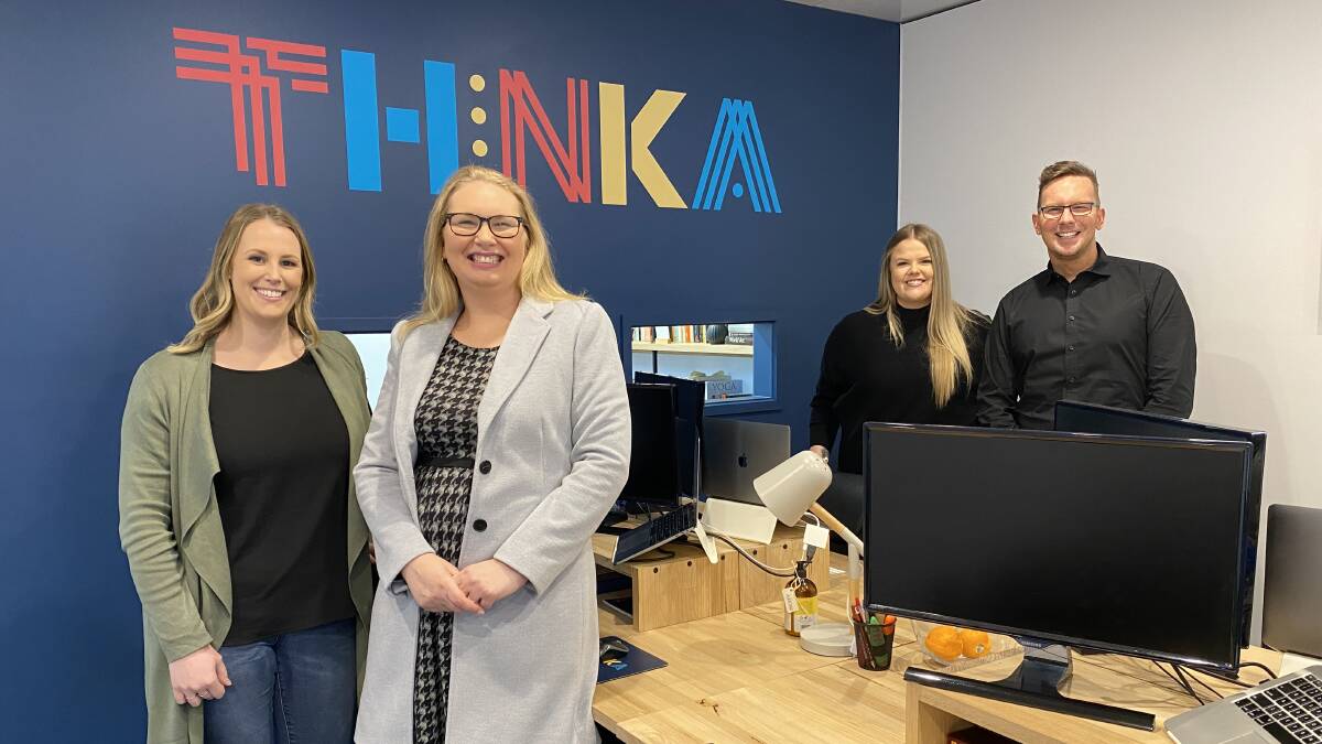 Thinka co-founders Tara Ridsdale, Lee Roulston, Dee Ridsdale and Ben Roulston. Picture: ALEX GRETGRIX