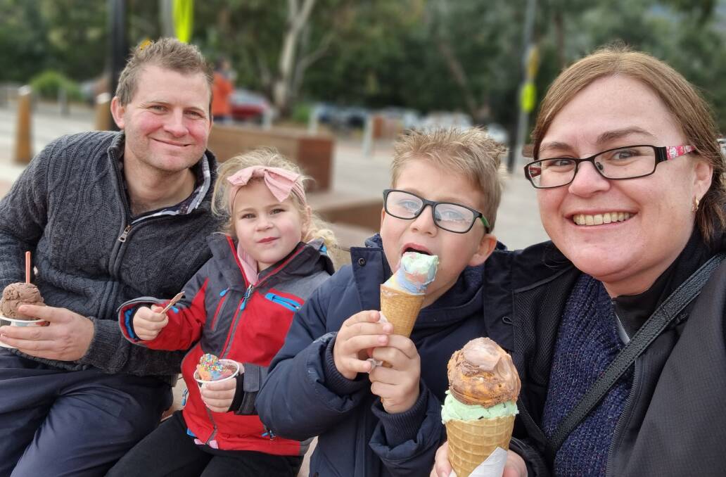 Raoul, Addison, Flynn and Jodie de Gille would love nothing more than to make ever-lasting memories with Mylah. Picture: SUPPLIED