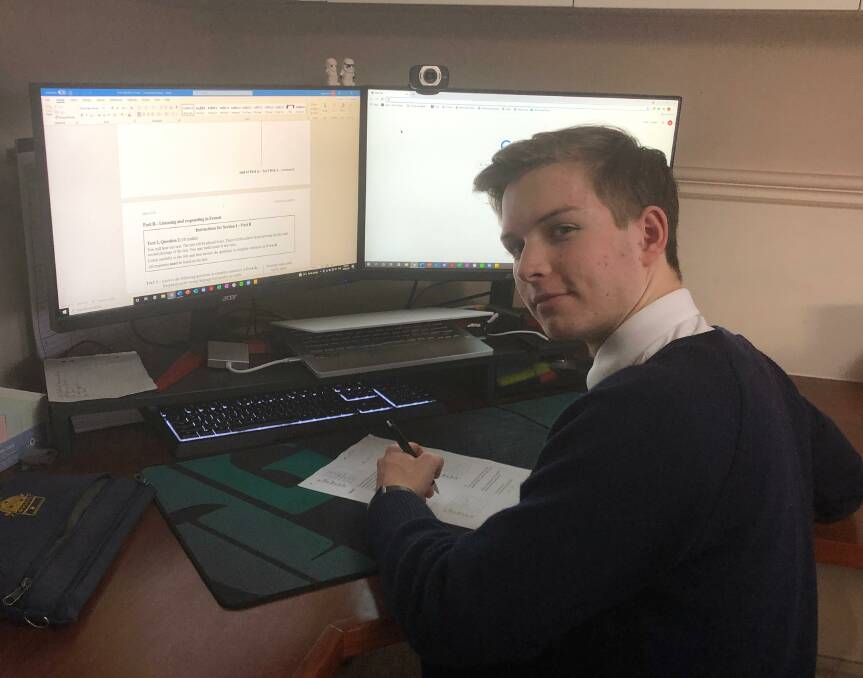 Girton Grammar School student Angus Fraser said he has struggled to stay focused while learning from home over the past 18 months. Picture: SUPPLIED