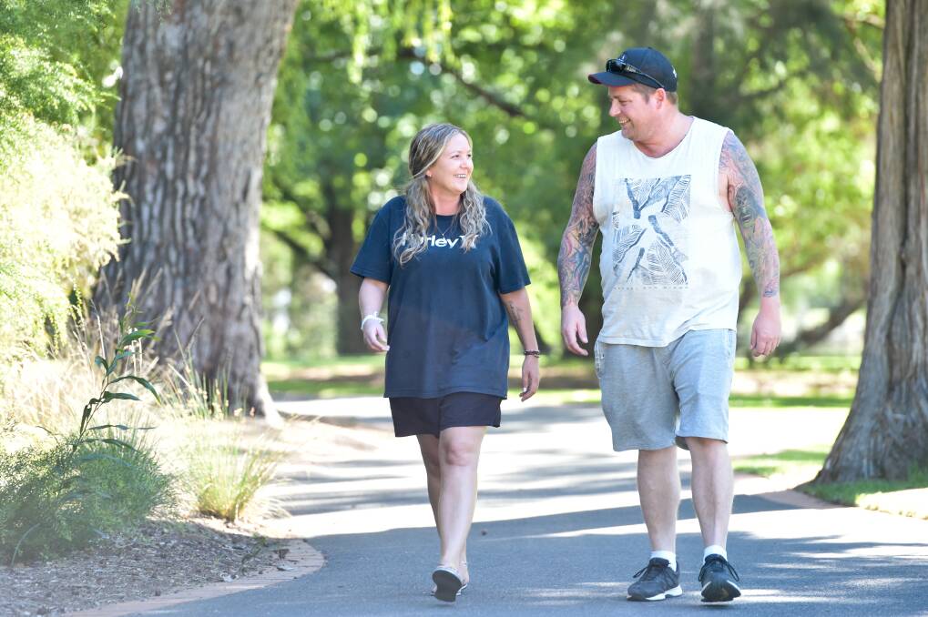 SUPPORT: Bendigo siblings Dearne and Andrew Rice attended the Bendigo even to raise money for people with dementia. Picture: NONI HYETT