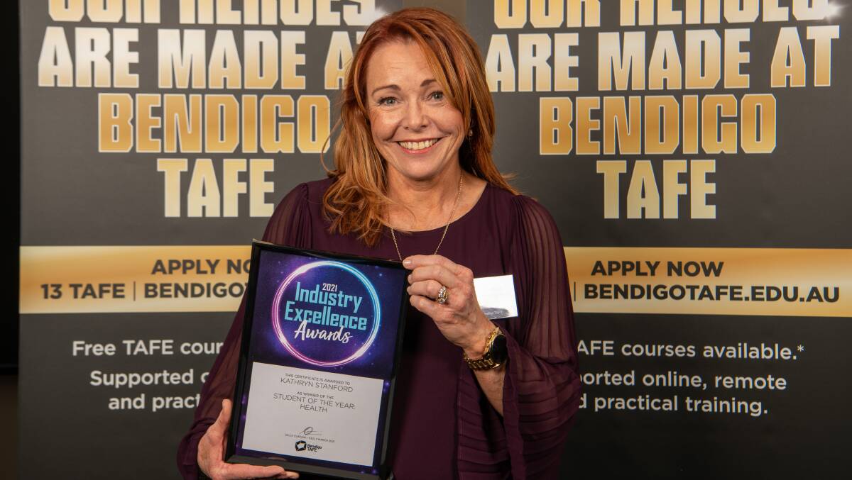 Graduate Kathryn Stanford attributes her Bendigo TAFE's 2021 Student of the Year: Health Award win to her opportunity to undertake her nursing course for free. Picture: SUPPLIED