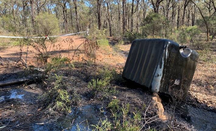 HARMFUL: Local authorities are investigating the illegal oil spill that occurred in the Greater Bendigo National Park on Monday. Picture: SUPPLIED