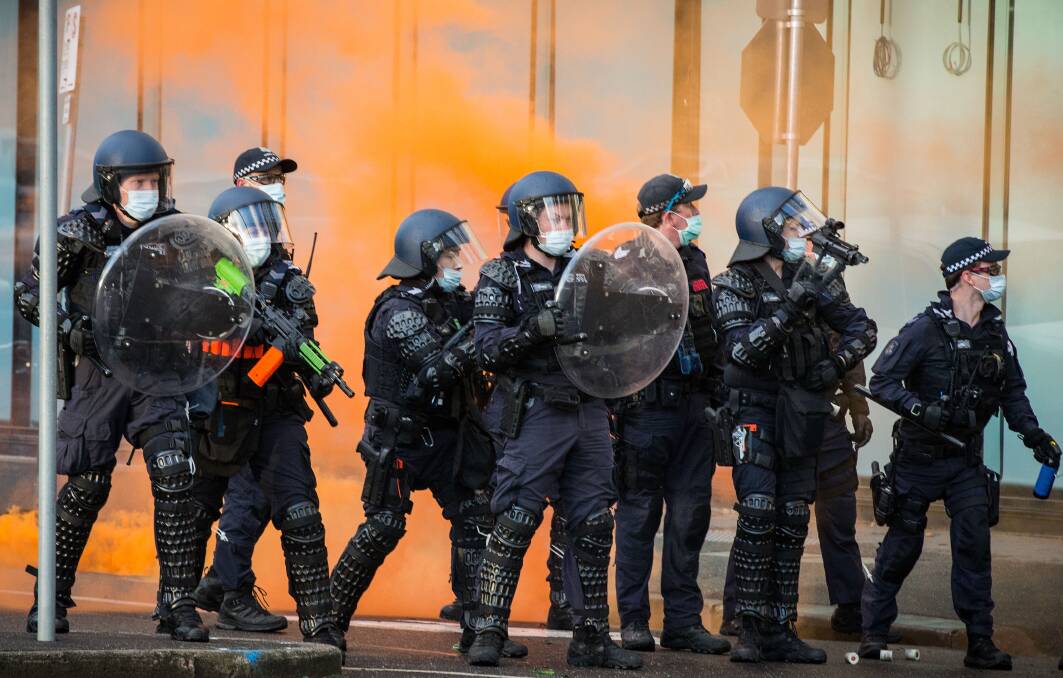 Melbourne has been rocked by violent anti-lockdown protests this year. Picture: Getty Images