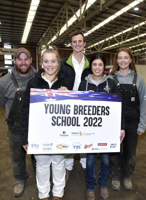 READY TO LEARN: The Young Breeders team at the Victorian Winter Fair in Bendigo. Picture: NONI HYETT