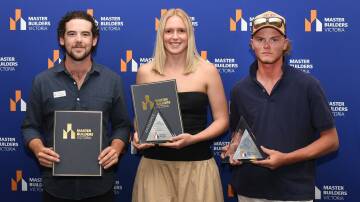 The 2024 Bendigo Apprentice of the Year winners (from left) Vincent McLindon, Emmie Banfield and Cain Berryman. Picture supplied
