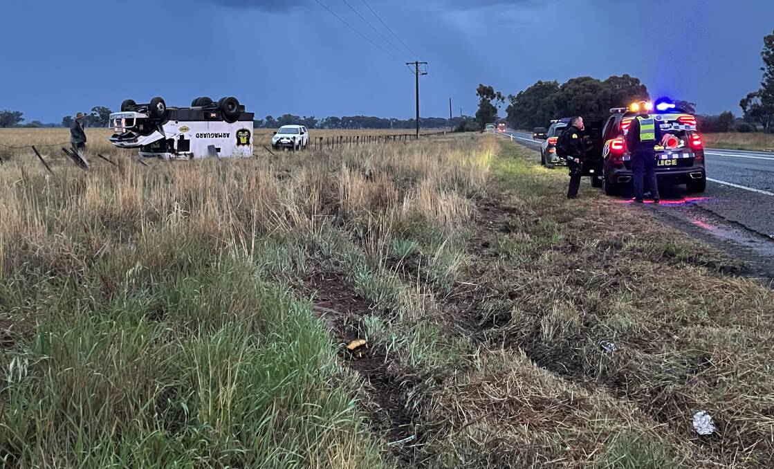 The accident scene near Goornong. Picture by David Chapman